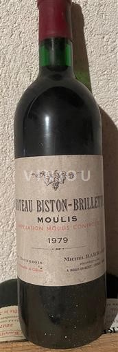 Bordeaux Moulis-en-Médoc Château Biston-Brillette Cru bourgeois 1979