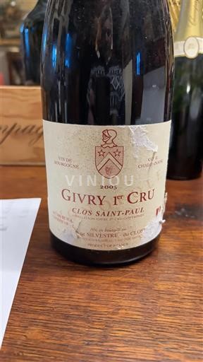 Borgonha Givry Premier Cru Domaine Sylvestre Clos Saint-Paul 2003