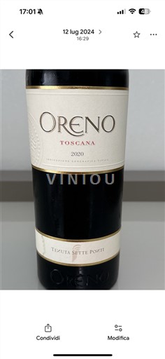 Toscana No especificado Tenuta Sette Ponti Oreno 2020