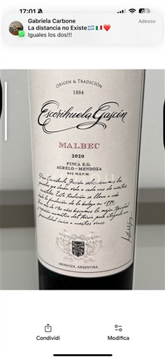 Mendoza Unspecified Escorihuela Gascón Finca E.G. 2020