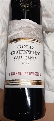 Vùng trồng nho được cấp phép California Không được chỉ định Gold Country Cabernet Sauvignon 2023