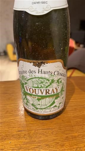Loiren laakso Vouvray Domaine S Hauts Closeaux 1990