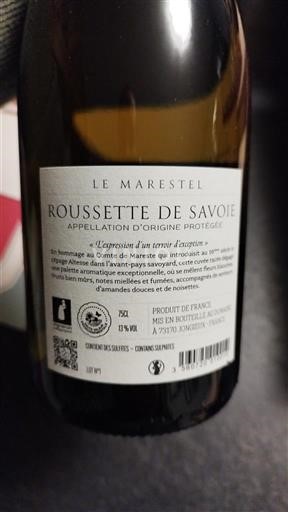 Savoie og Bugey Roussette de Savoie Le Marestel 2022