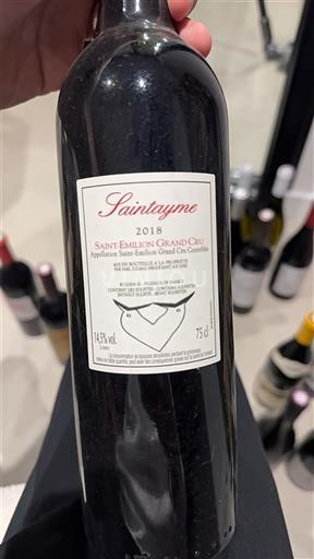 Bordeaux Saint-Émilion Grand Cru Grand Cru Saintayme 2018