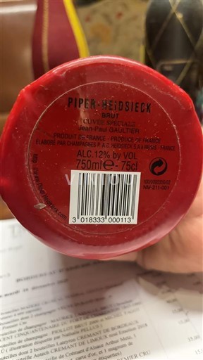 Champagne Sâm-panh Piper-Heidsieck Brut Jean-Paul Gaultier Không niên vụ