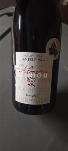 Rượu vang Rouge sec Alouettes Domaine La Chanteleuserie 2022 Pháp Thung lũng sông Loire Bourgueil AOC