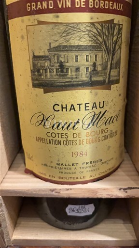 Bordeaux Côtes-de-bourg Château Haut Macô 1984