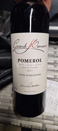 Bordeaux Pomerol Maison Edouard Boubée Grand Moment d'Exception 2021