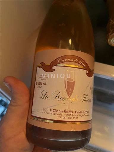 Loire Valley Crémant de Loire Le Clos des Motèles La Rosée de Thouet Non-Vintage