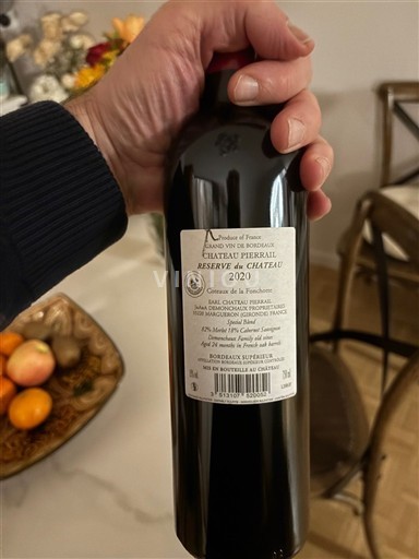 Bordeaux Bordeaux Supérieur Château Perrail Réserve du Château 2020