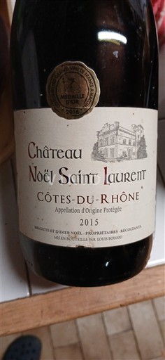 Rhônedalen Côtes du Rhône Château Noël Saint Laurent 2015