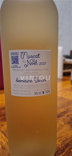 Roussillon Muscat de Rivesaltes Domaine Sanac Muscat de Noël 2025