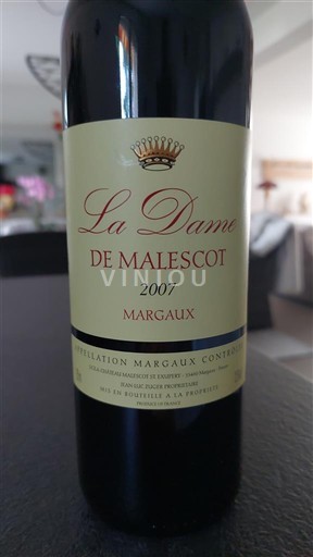 Bordeaux Margaux Château Malescot St. Exupéry La Dame de Malescot 2007