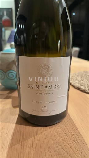 Dolina Loare Fiefs Vendéens Domaine Mourat Clos Saint André - Monopole 2018