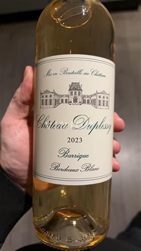 Bordeaux Bordeaux White Château Plessy Barrique 2023