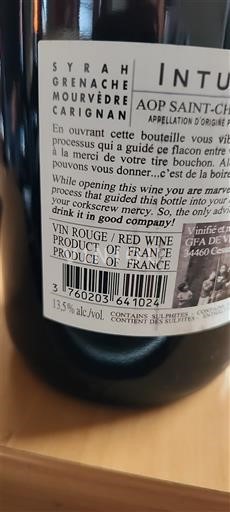 Languedoc Saint-Chinian Intuition 2022