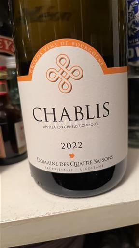 Burgundy Chablis Domaine S Quatre Saisons 2022