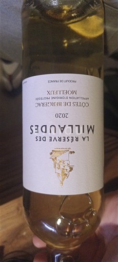 Bordeaux Côtes-de-bourg La Réserve des Millaudes 2020