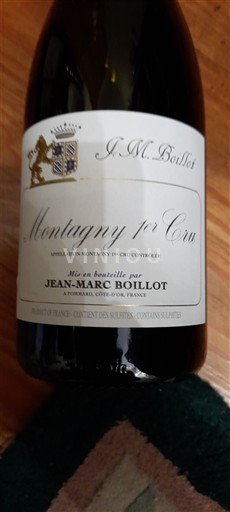 Bourgogne Montagny Premier Cru Jean-Marc Boillot Không niên vụ