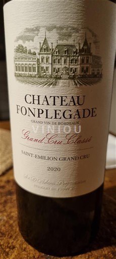 Bordeaux Saint-Émilion Grand Cru Grand Cru Classé Château Fonplégade 2020