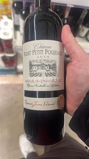 Bordeaux Moulis-en-Médoc Château Ruat Petit Poujeaux Réserve Jean Varraud 2014