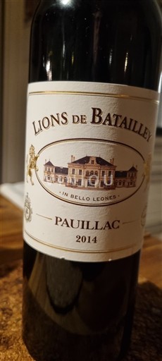 Bordéus Pauillac Château Batailley Lions de Batailley 2014