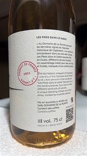 Aquitaine and Charentes Landes Domaine La Pointe Les Pieds dans le Sable Non-Vintage