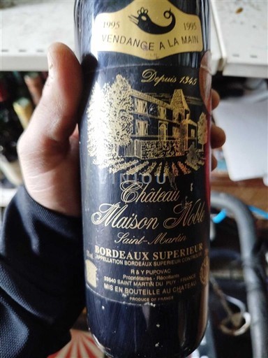 Bordeaux Bordeaux supérieur Château Maison Noble Saint-Martin 1995