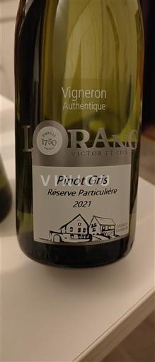 Alsace Lorano Réserve Particulière 2021