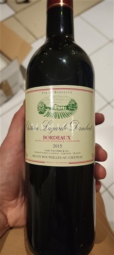 Burdeos Bordeaux Château Lagarde Dambet 2015