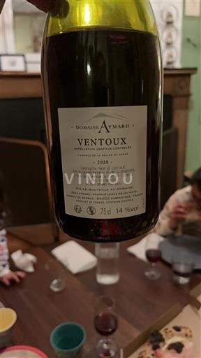 Rhônen laakso Ventoux Domaine Aymard Les grappes 2020