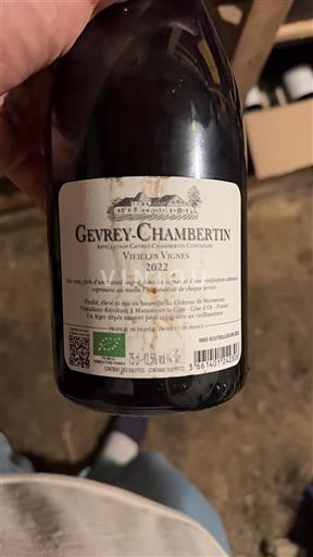Borgonha Gevrey-chambertin Domaine Henri Richard Vieilles Vignes 2022