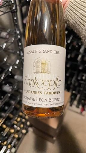 Alzacija Alsace Grand Cru Grand Cru Domaine Léon Boesch Zinnkoepflé Vendanges Tardives 2018