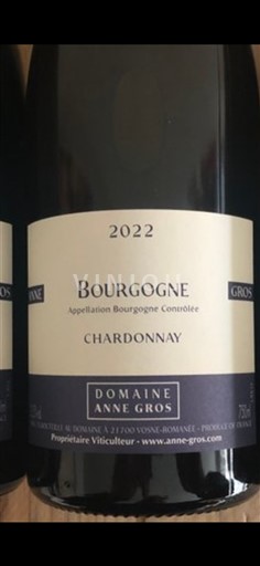 Rượu vang Blanc sec Domaine Anne Gros 2022 Pháp Bourgogne AOC