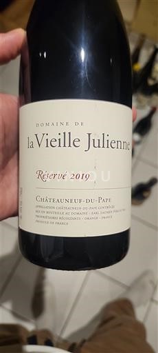 Víno Rouge sec Réservé Domaine La Vieille Julienne 2019 Francie Údolí Rhôny Châteauneuf-du-Pape AOC