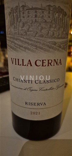 Vinos Rouge sec Riserva Villa Cerna 2021 Italia Toscana Chianti Classico DOCG