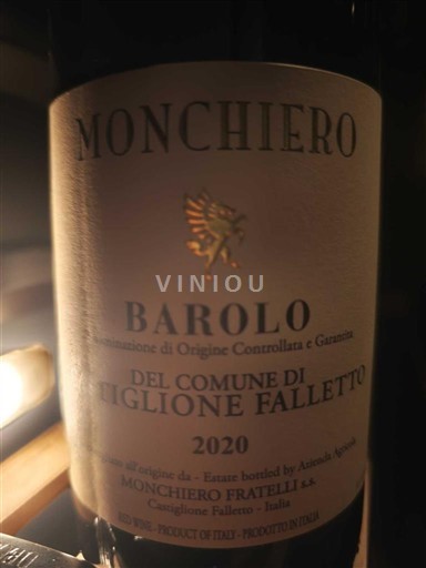 Piemonte Barolo Monchiero Del Comune di Castiglione Falletto 2020