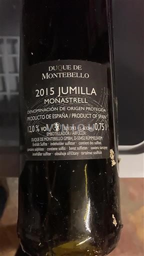 Murcia Jumilla Duque de Montebello Monastrell 2015