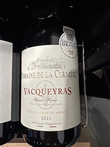 Rhônedalen Vacqueyras Domaine La Curnière 2022