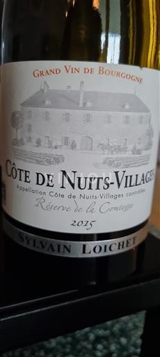 Borgoña Côte de Nuits Villages Sylvain Loichet Réserve de la Comtesse 2015