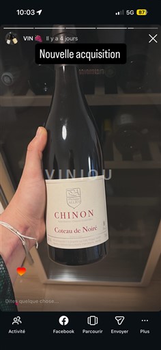 Rượu vang Rouge sec Coteau de Noire Domaine Bernard Baudry 2018 Pháp Thung lũng sông Loire Chinon AOC