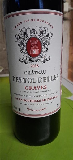 Bordeaux Graves Château S Tourelles 2018