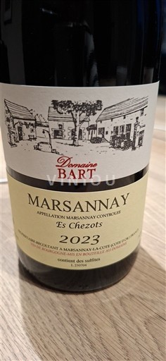 Burgundija Марсане Domaine Bart Es Chézots 2023