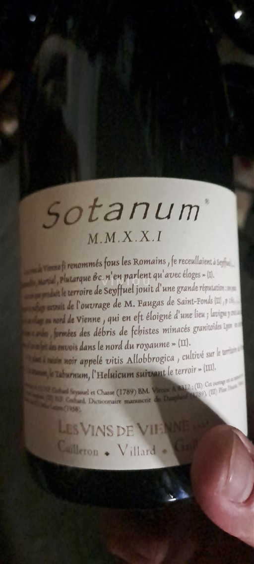 Rhône-dalen Ikke specificeret Les Vins de Vienne Sotanum 2021
