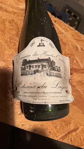 Dolina Loare Coteaux-du-Layon Domaine S Hauts Ouches 1987