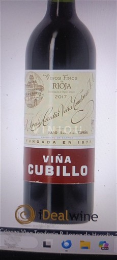 La Rioja Rioja R. López de Heredia Viña Tondonia Viña Cubillo 2017