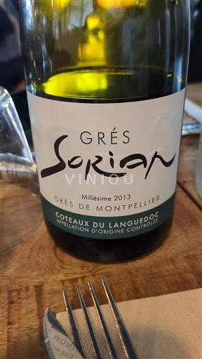 Languedoc Coteaux del Languedoc Grés Sorian Grés de Montpellier 2013