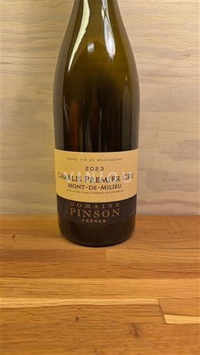 Burgundy Chablis Premier Cru Domaine Pinson Mont-de-Milieu 2023