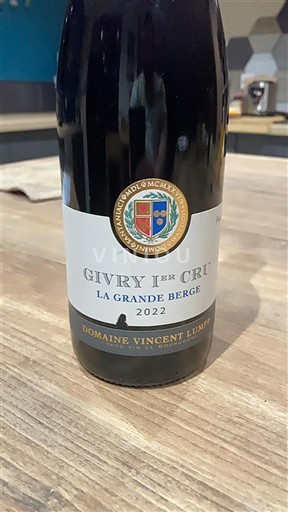 Burgundy Givry Premier Cru Domaine Vincent Lumpp La Grande Berge 2022