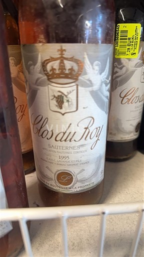 Bordeaux Sauternes Clos du Roy 1995